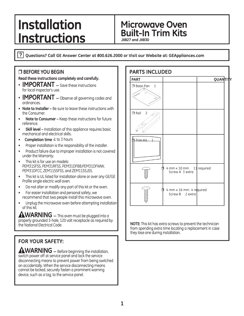 Imagen de la primera página del manual del dispositivo JX827EFES