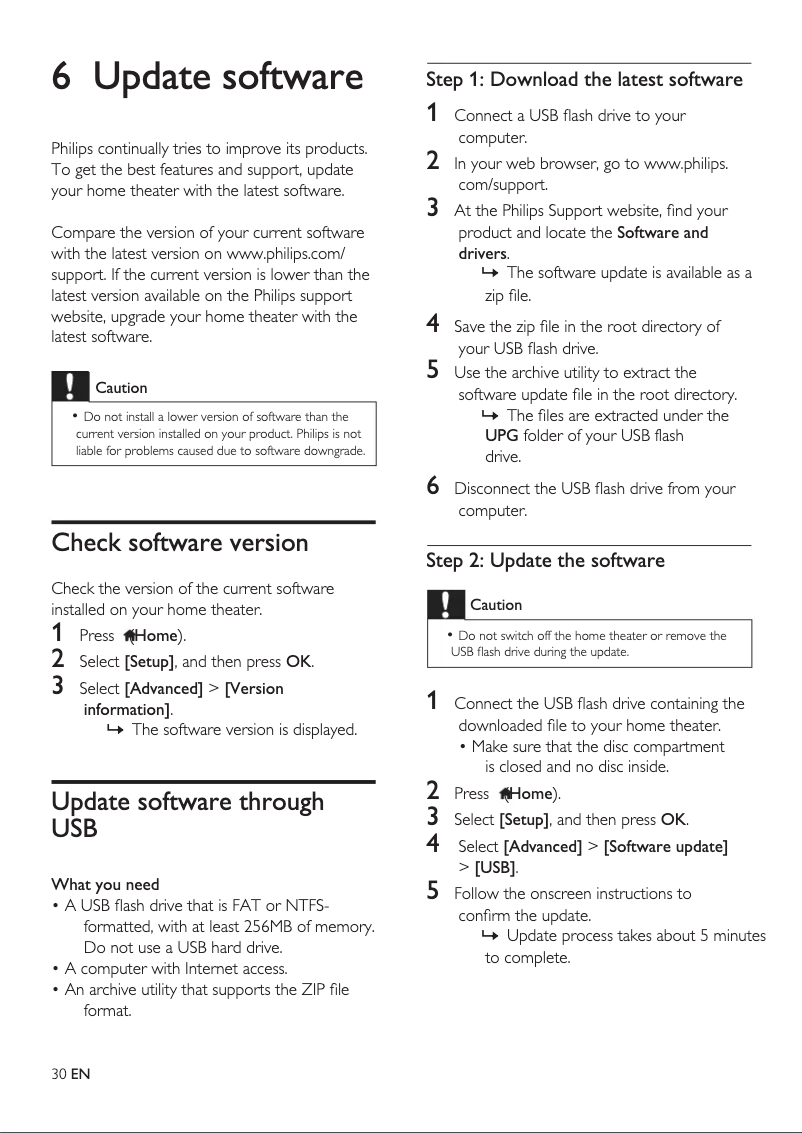 Page 1 de la notice Guide d'installation Philips HTB6251D