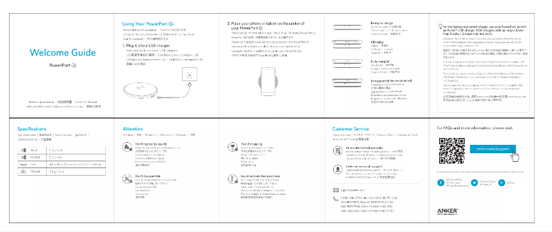 Page 1 de la notice Manuel utilisateur Anker PowerPort