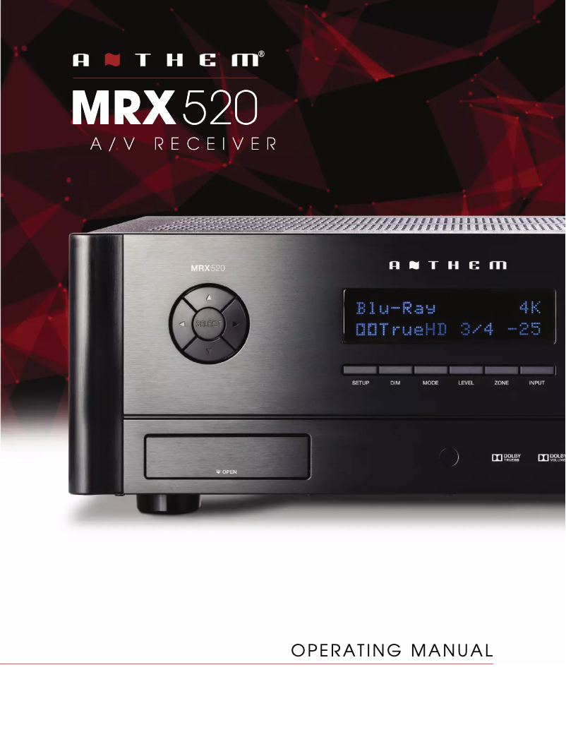 Image de la première page du manuel de l'appareil MRX 520