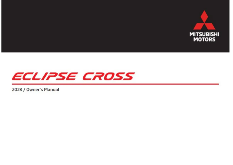 Page 1 de la notice Manuel utilisateur Mitsubishi Eclipse Cross (2023)