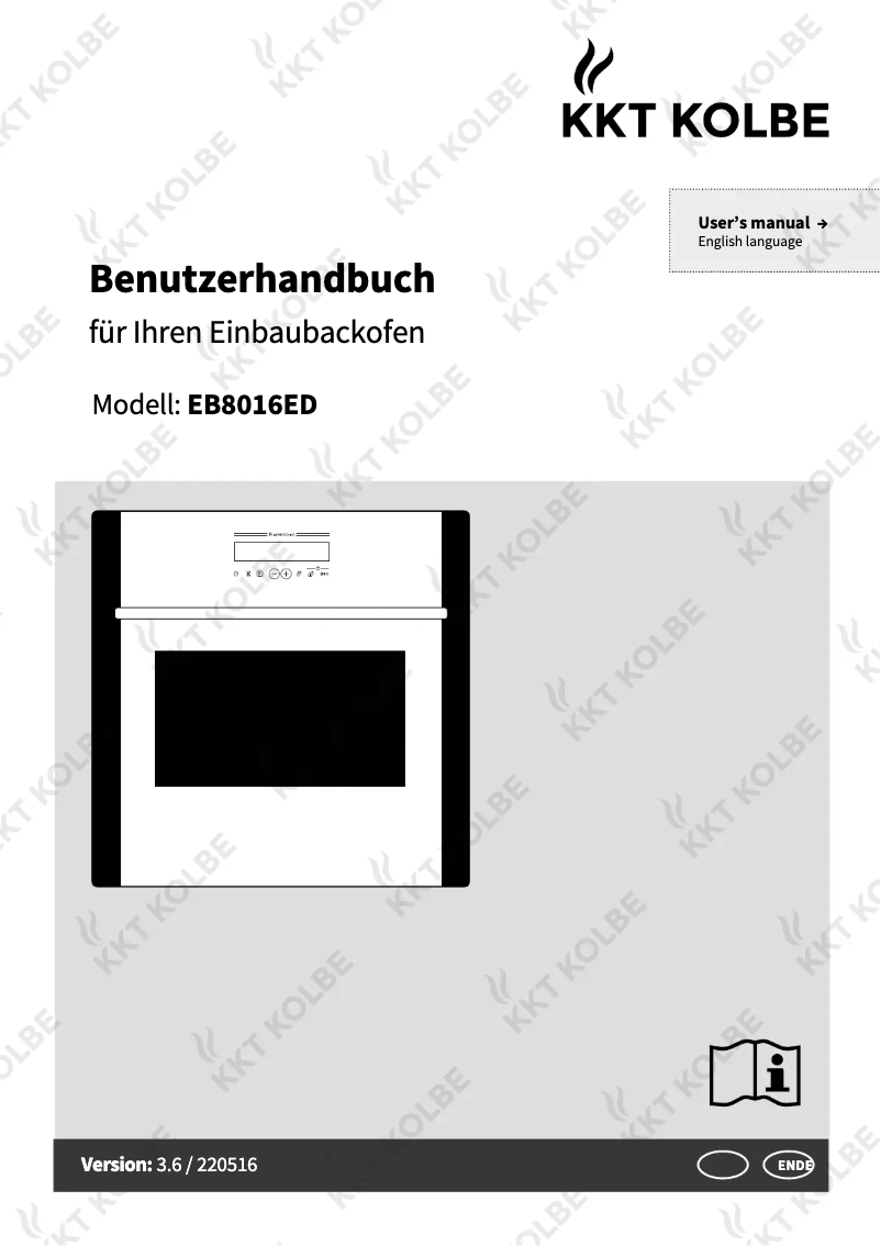 Image de la première page du manuel de l'appareil EB8016ED