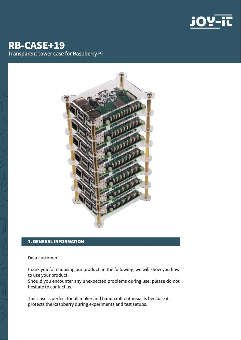 Image de la première page du manuel de l'appareil RB-Case+19