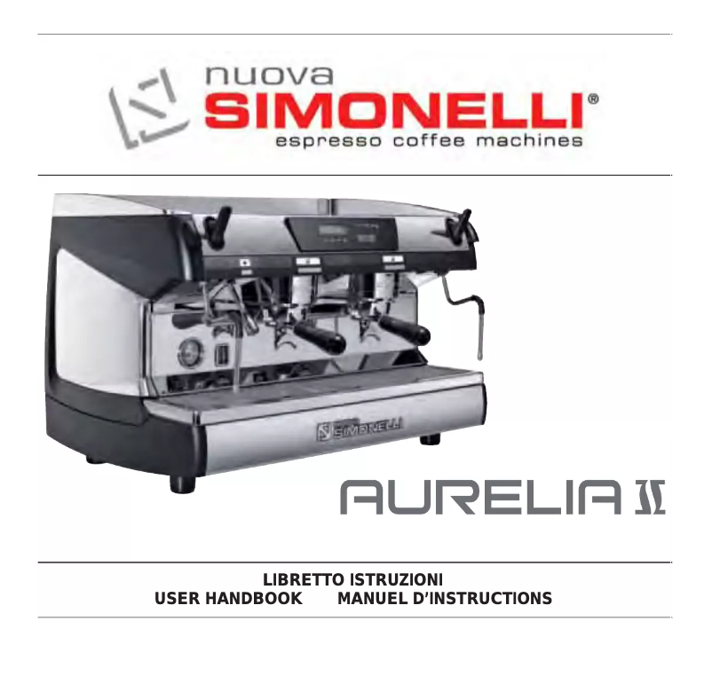 Page 1 de la notice Manuel utilisateur Nuova Simonelli Aurelia II Digit