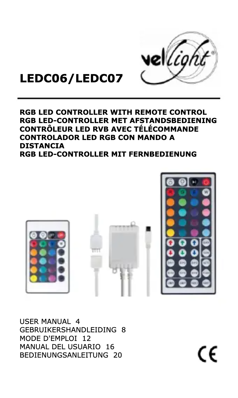 Page 1 de la notice Manuel utilisateur Velleman LEDC06