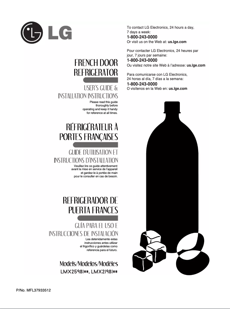 Página 1 del manual Manual de usuario LG LMX25981ST