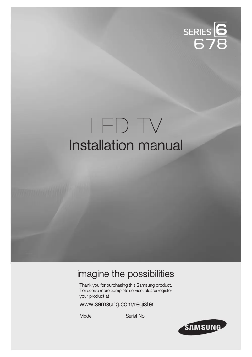 Page n°1 - Manuel utilisateur Samsung HG40NB678FF