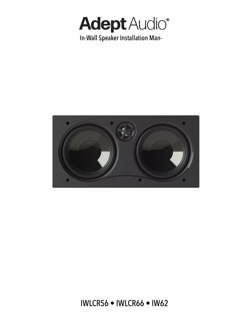 Page 1 de la notice Manuel utilisateur Adept Audio IWLCR66