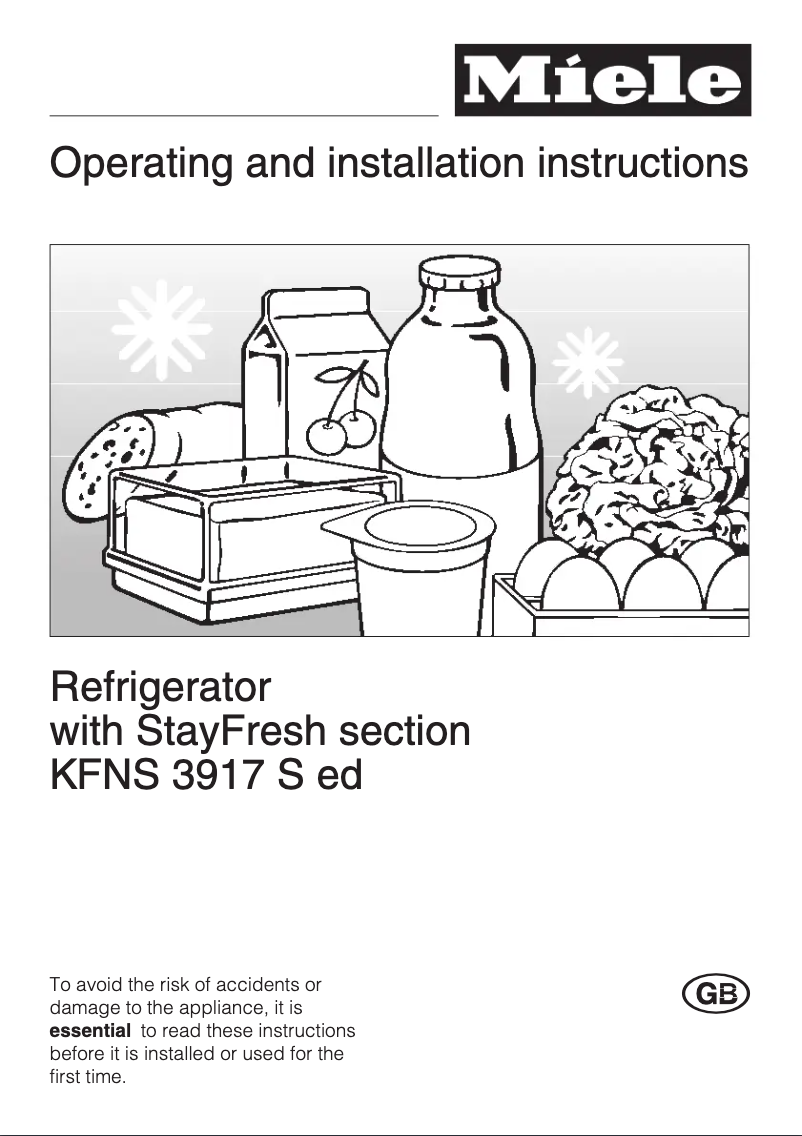 Image de la première page du manuel de l'appareil KFNS 3917 SDed