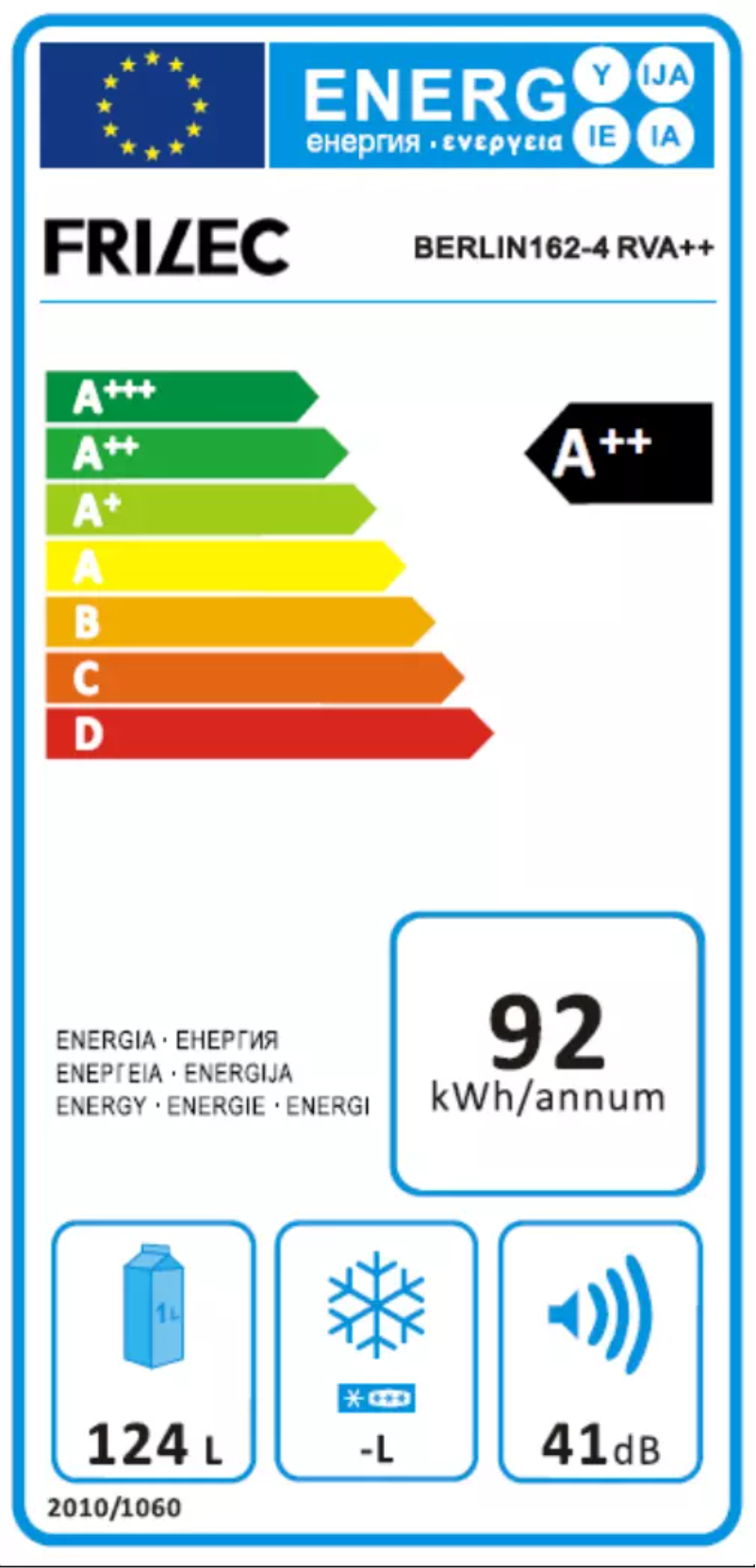 Page n°1 - Label énergétique Frilec BERLIN162-4RVA++