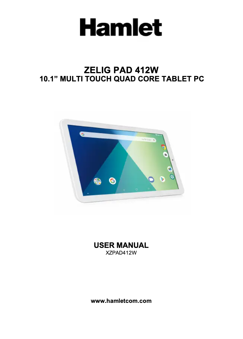 Page n°1 - Manuel utilisateur Hamlet Zelig Pad XZPAD412W