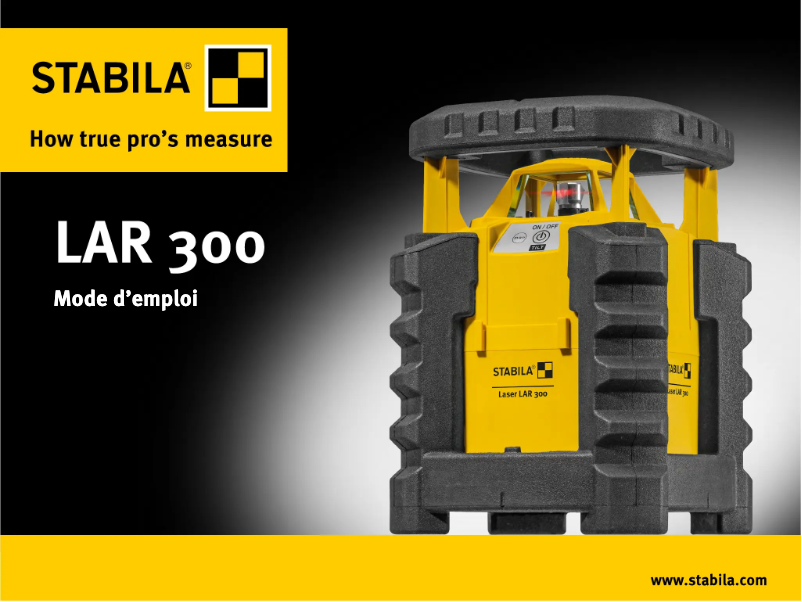 Page n°1 - Manuel utilisateur Stabila LAR 300