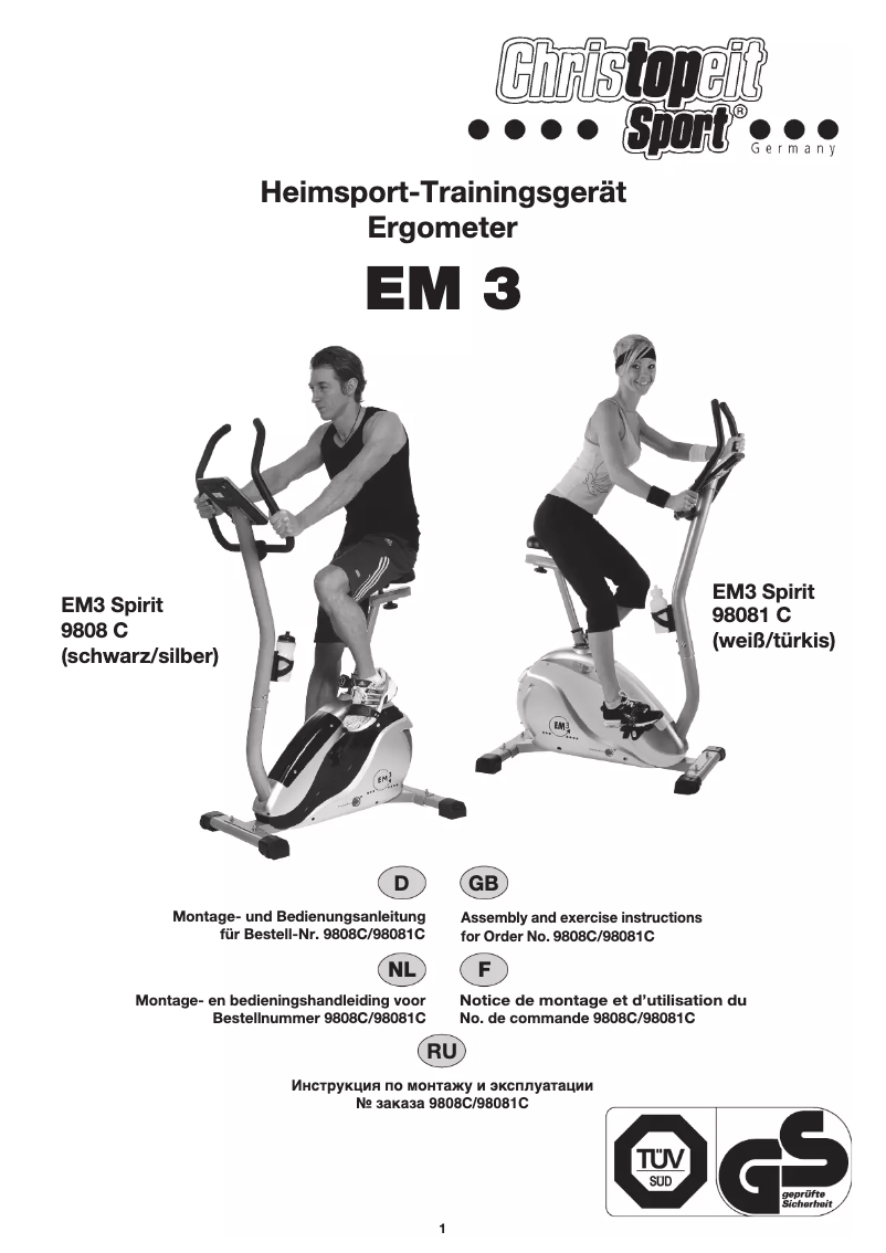 Page n°1 - Manuel utilisateur Christopeit EM 3
