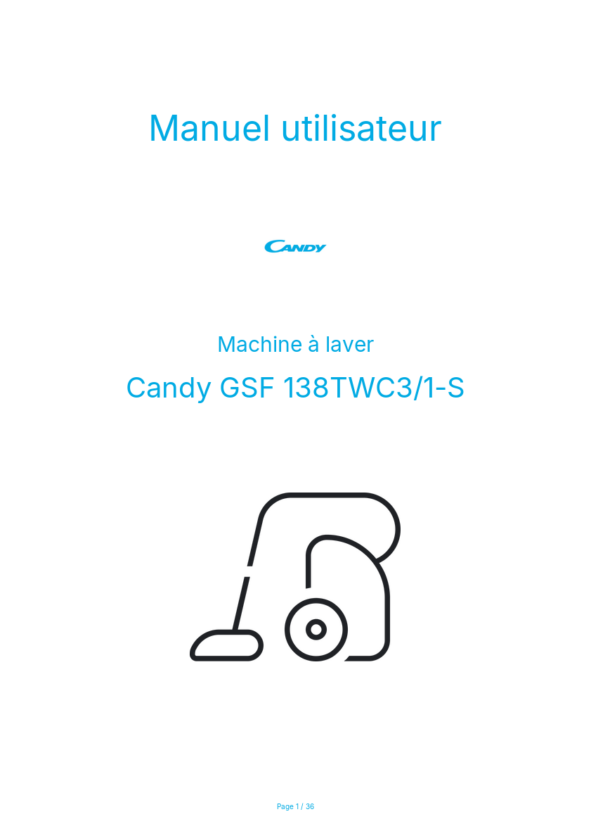 Image de la première page du manuel de l'appareil GSF 138TWC3/1-S