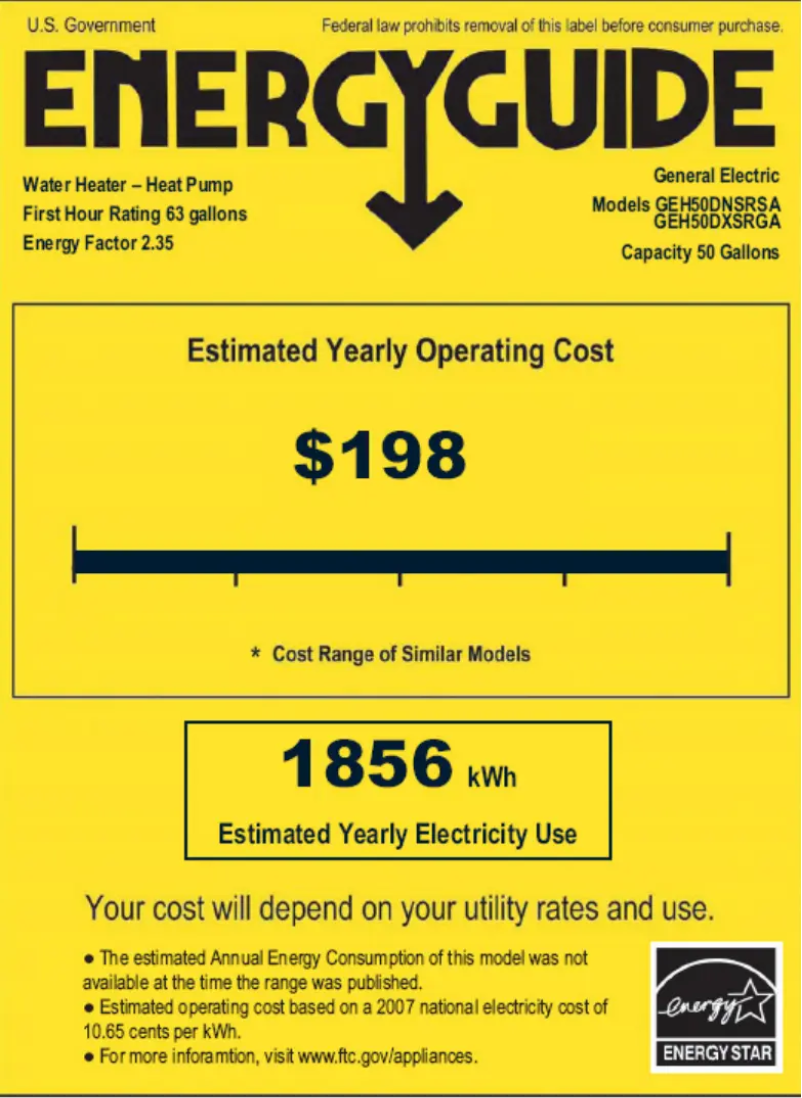 Image de la première page du manuel de l'appareil GeoSpring H50DNSRSA