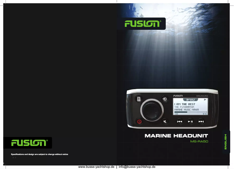 Page 1 de la notice Manuel utilisateur Fusion MS-RA50