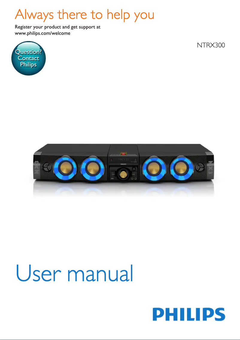 Image de la première page du manuel de l'appareil NTRX300X