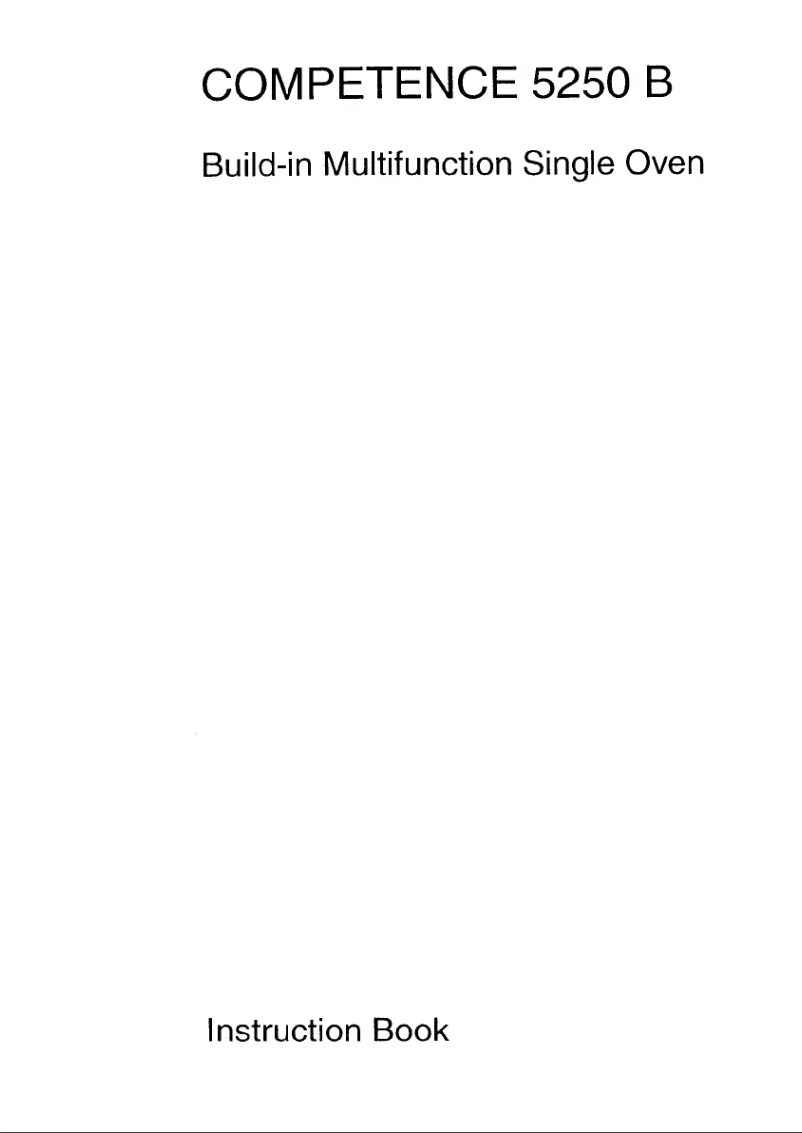Page n°1 - Manuel utilisateur AEG Competence 5250 B-b