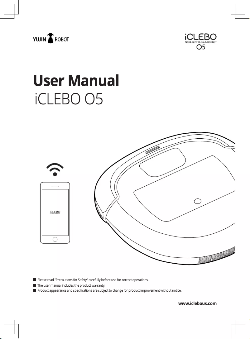 Page n°1 - Manuel utilisateur iClebo YCR-M07