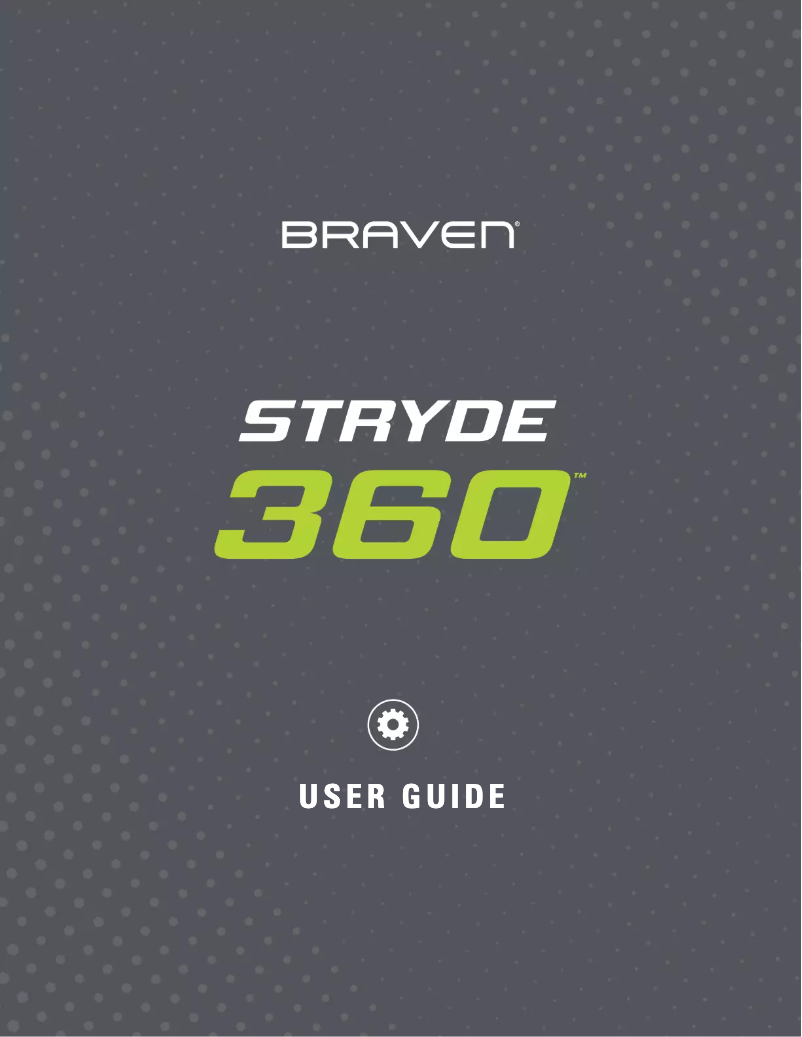 Image de la première page du manuel de l'appareil Stryde 360