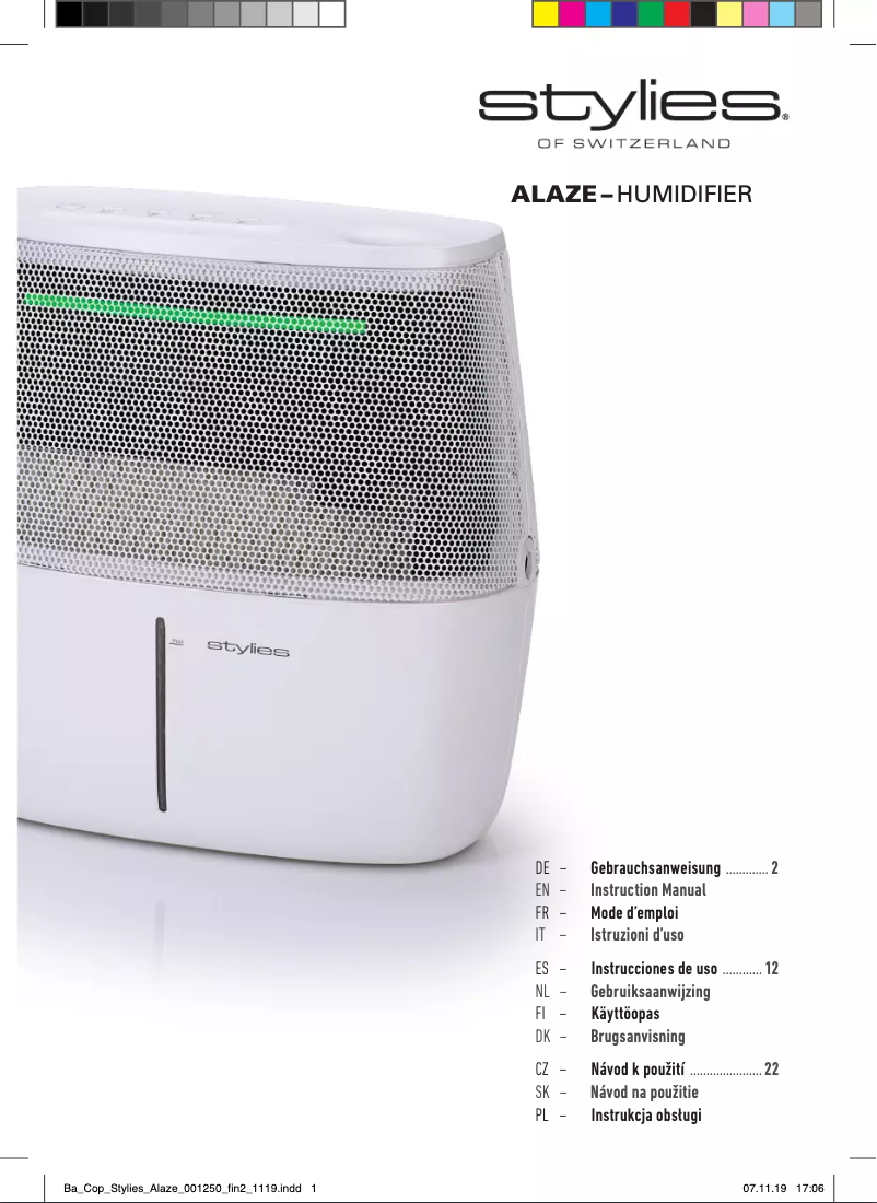 Image de la première page du manuel de l'appareil Alaze