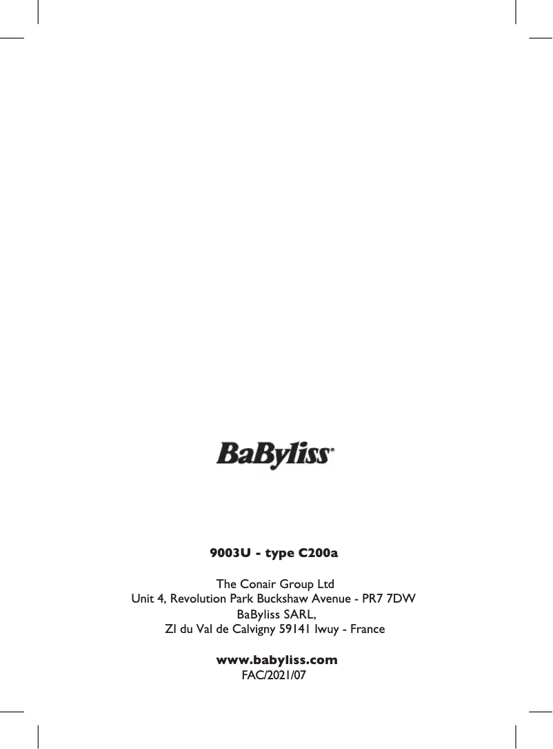 Imagen de la primera página del manual del dispositivo 9003U