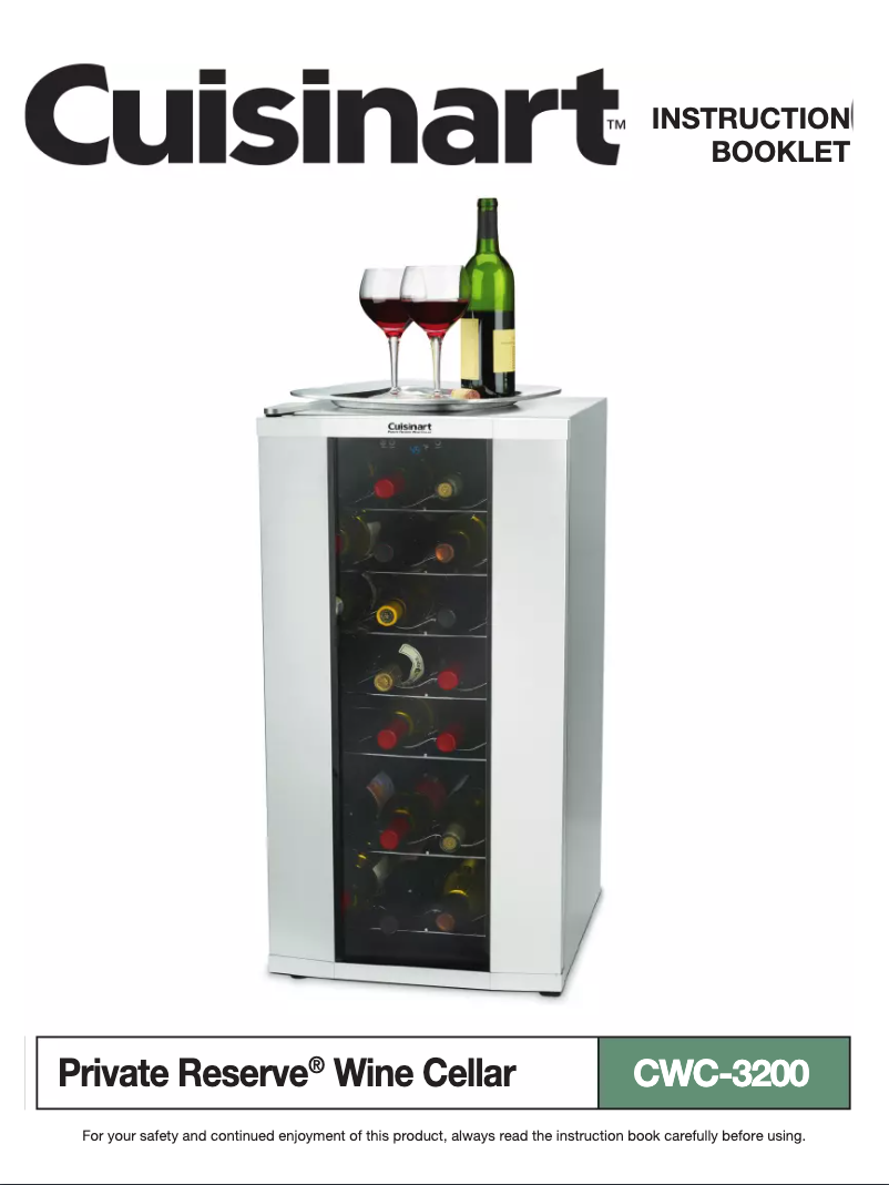 Page n°1 - Manuel utilisateur Cuisinart Private Reserve CWC-3200