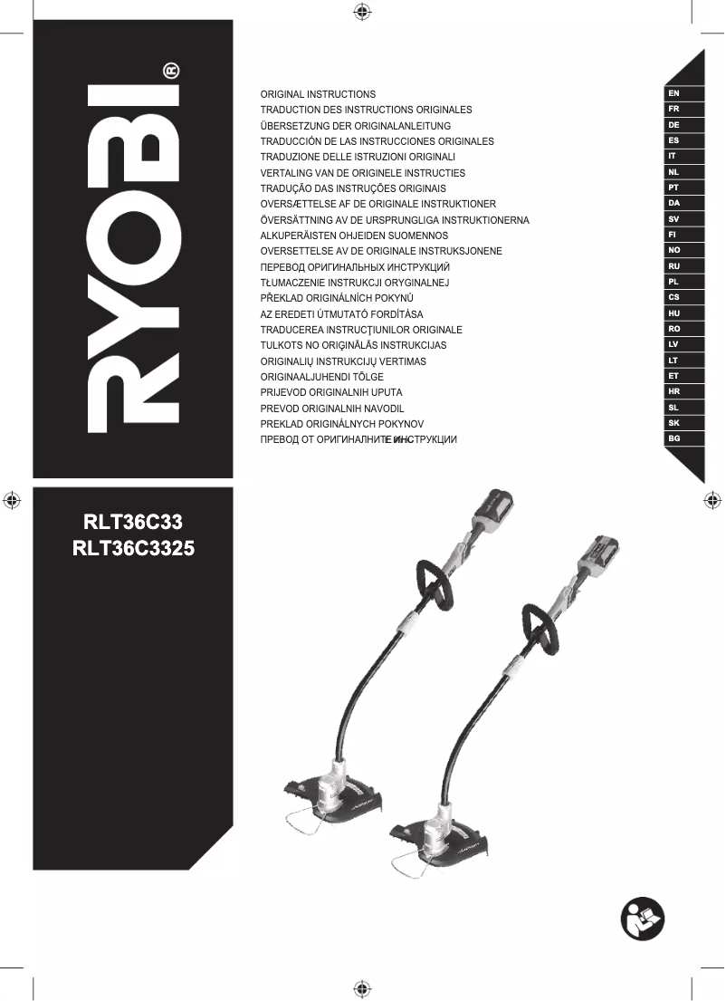 Page 1 de la notice Manuel utilisateur RYOBI Max Power RLT36C33