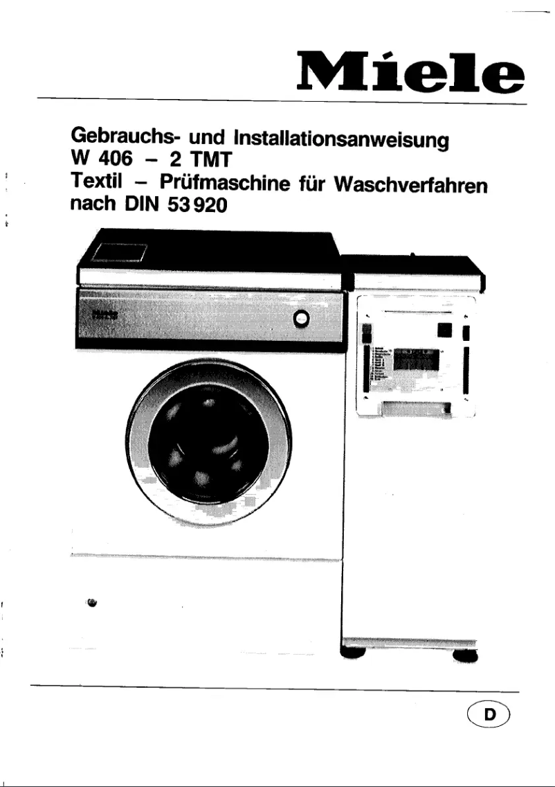Image de la première page du manuel de l'appareil W 406