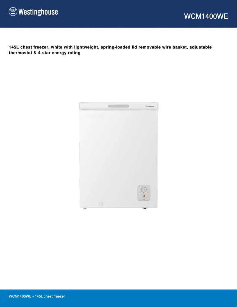 Image de la première page du manuel de l'appareil WCM1400WE