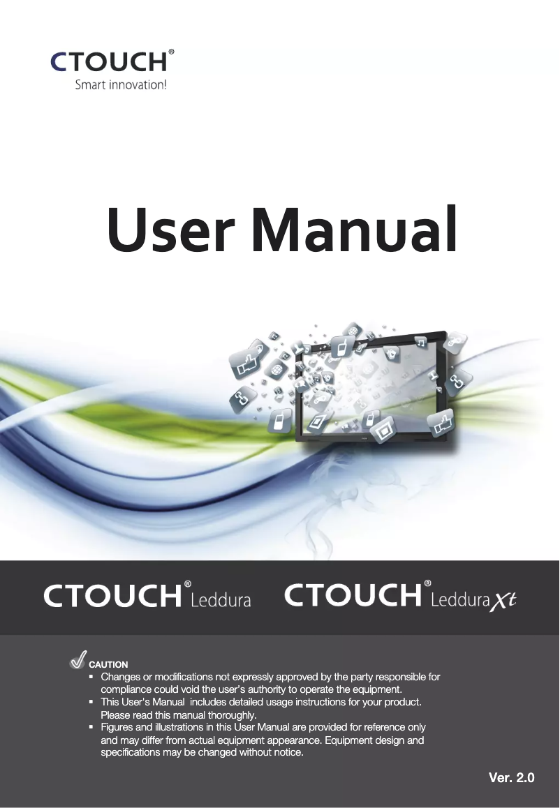 Page 1 de la notice Manuel utilisateur CTOUCH Leddura xt 65"