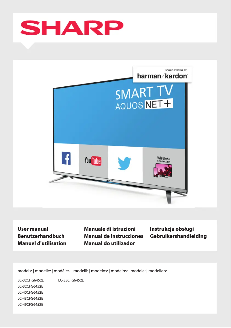 Page 1 de la notice Manuel utilisateur Sharp LC-55CFG6452E