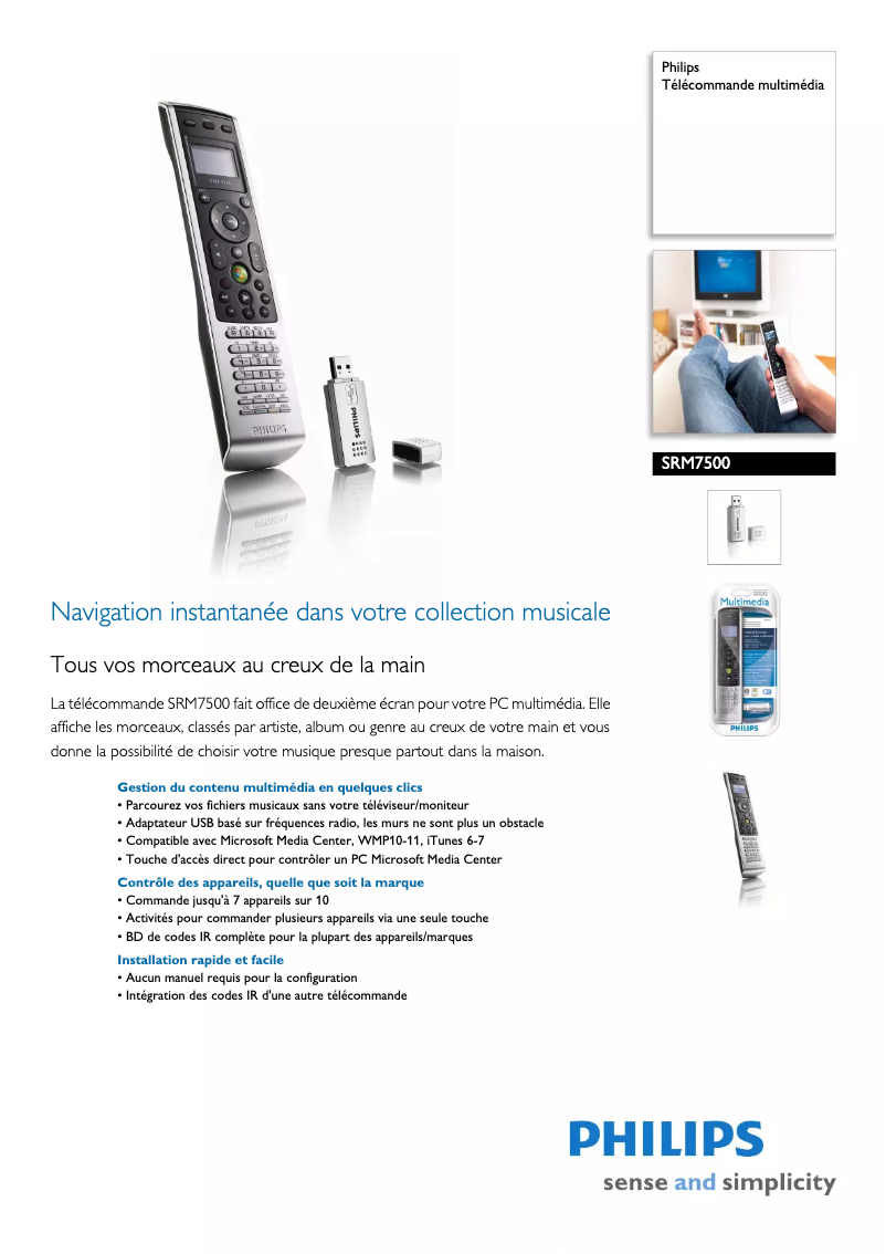 Image de la première page du manuel de l'appareil SRM7500