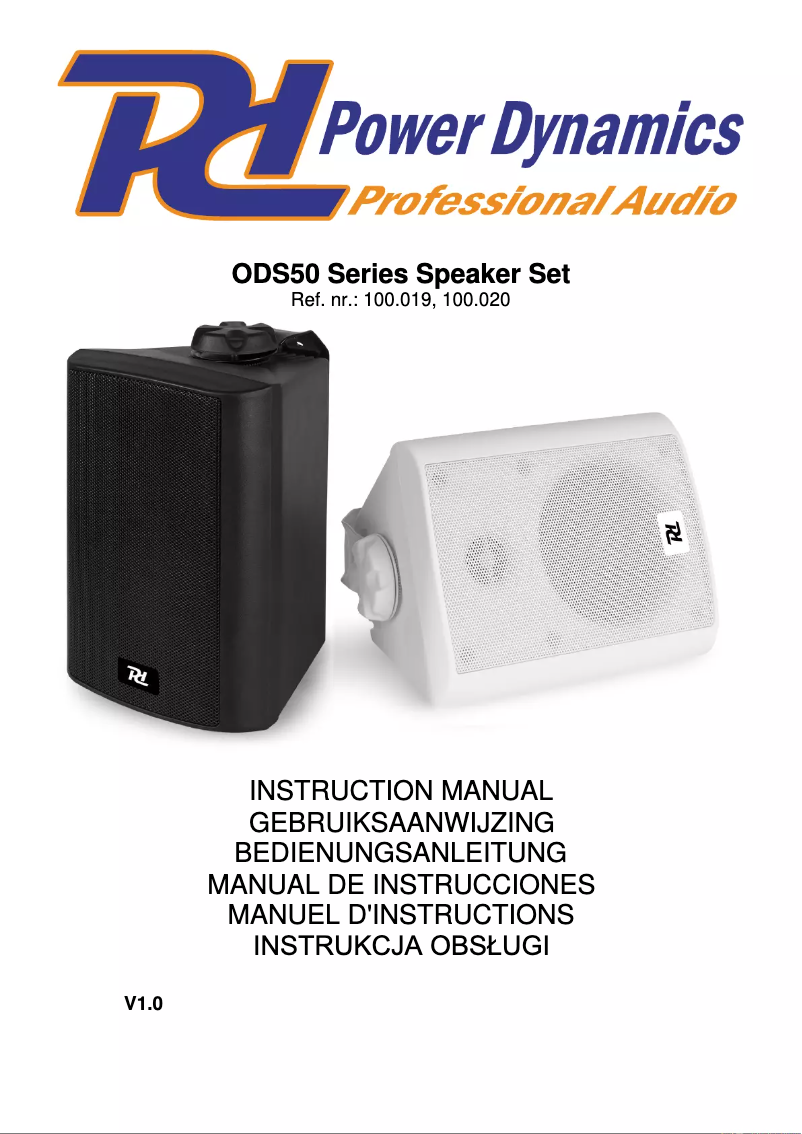 Page n°1 - Manuel utilisateur Power Dynamics ODS50B
