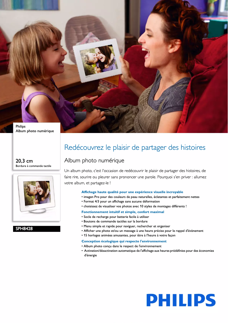 Image de la première page du manuel de l'appareil SPH8428