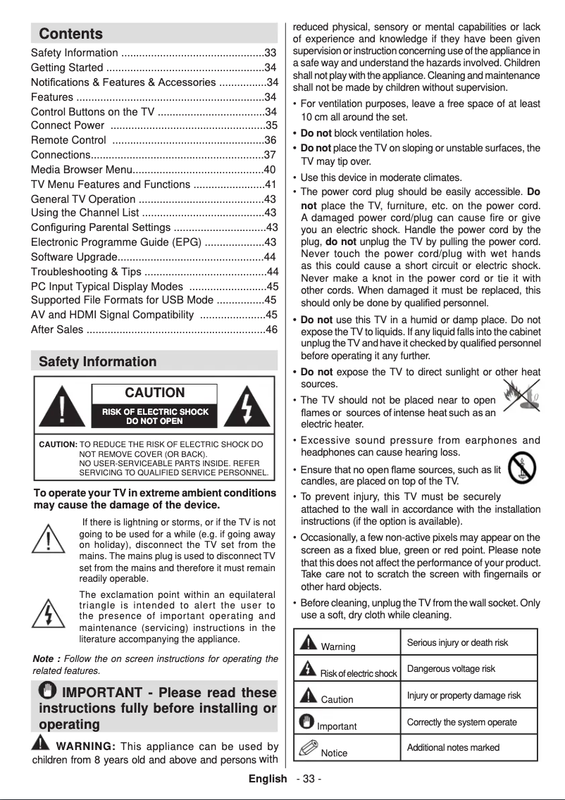 Image de la première page du manuel de l'appareil 32VDLM13
