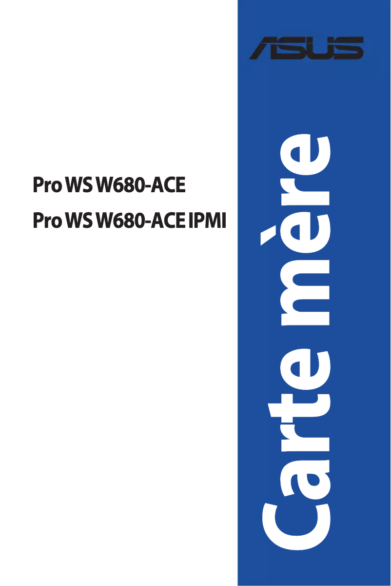 Page 1 de la notice Manuel utilisateur Asus Pro WS W680-ACE IPMI