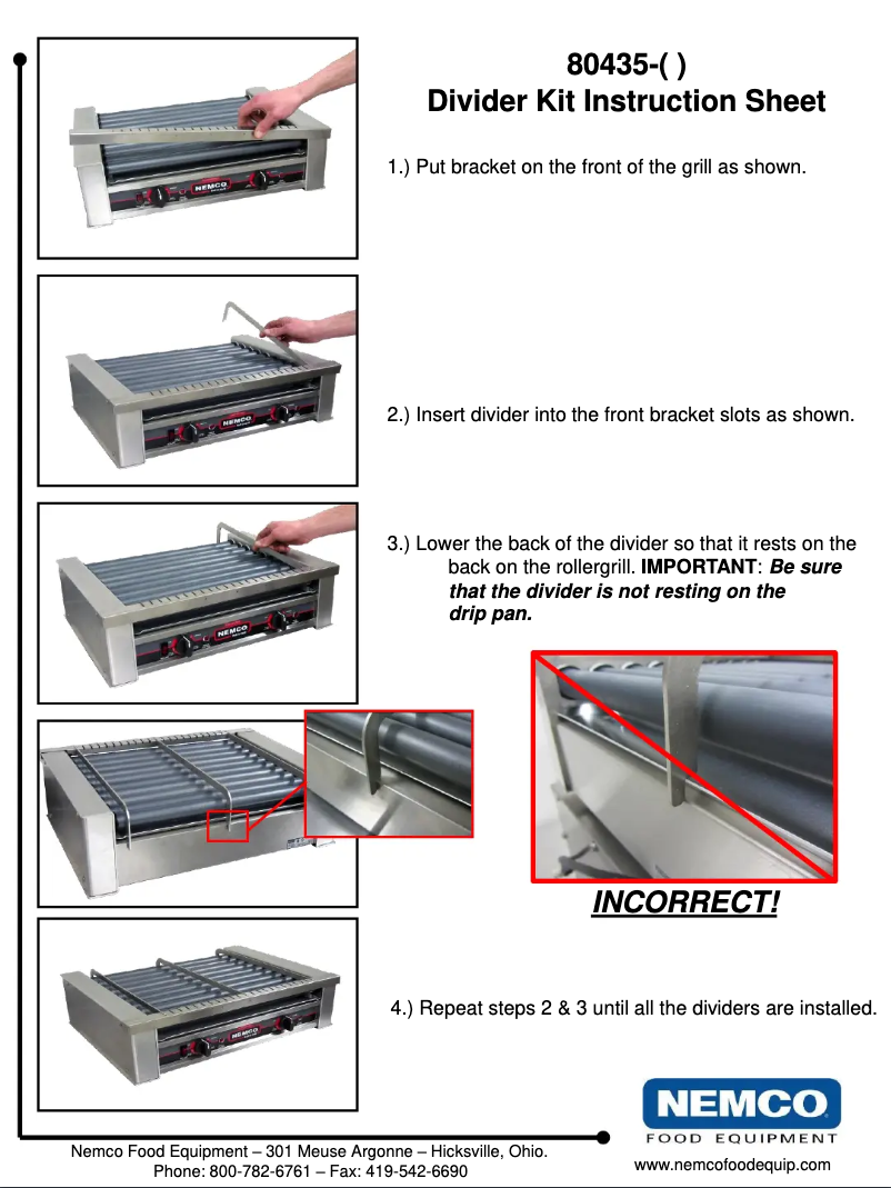 Page 1 de la notice Manuel utilisateur Nemco 80435-36