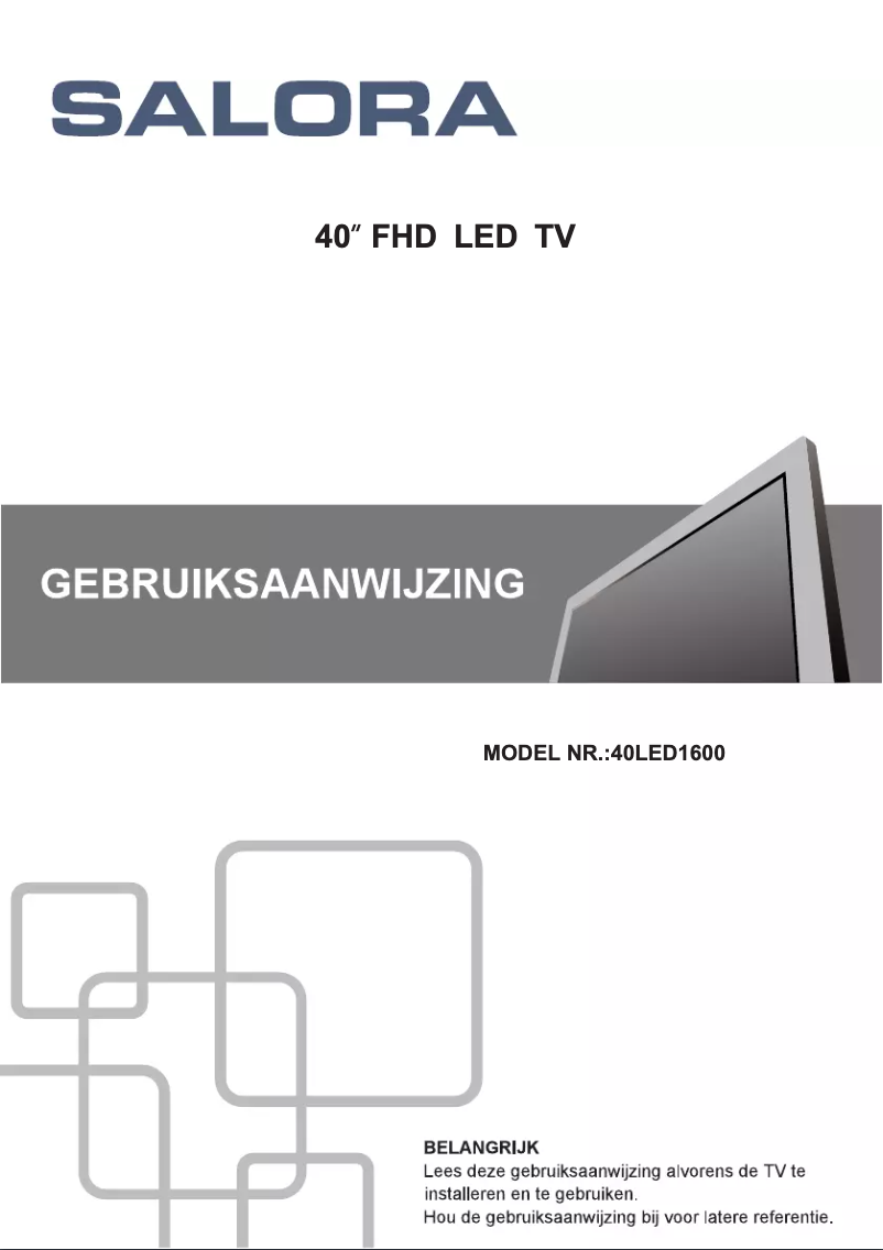 Page 1 de la notice Manuel utilisateur Salora 40LED1600
