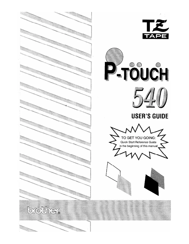 Page 1 de la notice Manuel utilisateur Brother P-Touch 540