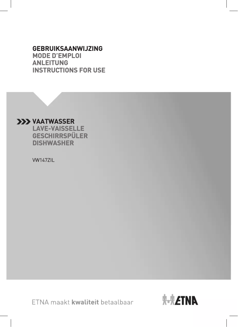 Image de la première page du manuel de l'appareil VW147ZIL