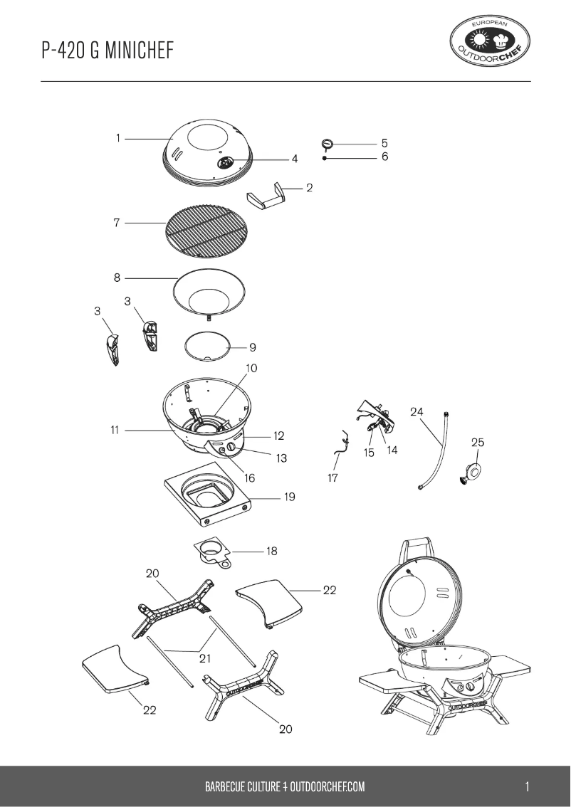 Imagen de la primera página del manual del dispositivo P-420 G Minichef +