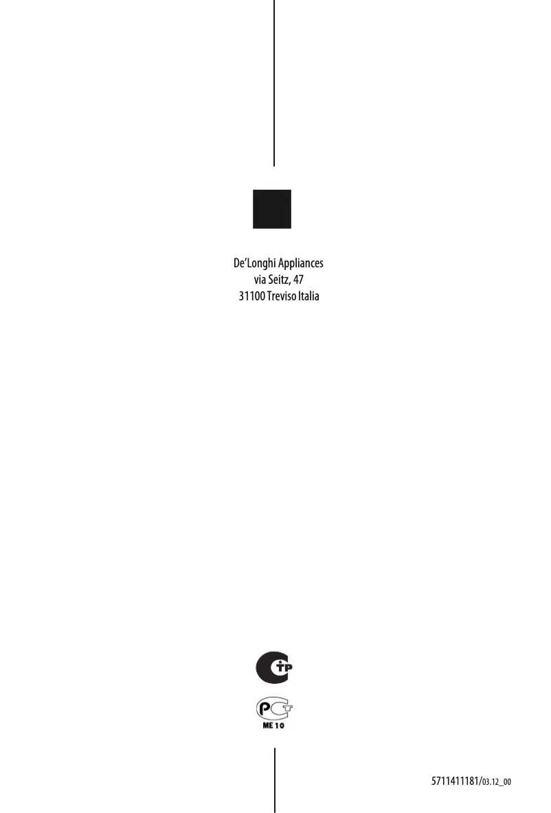 Page 1 de la notice Manuel utilisateur DeLonghi DCH5231