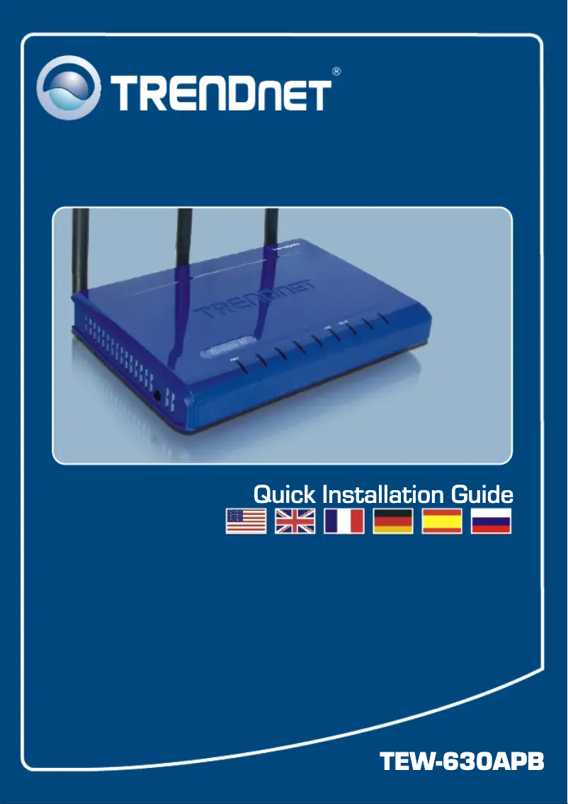 Image de la première page du manuel de l'appareil TEW-630APB