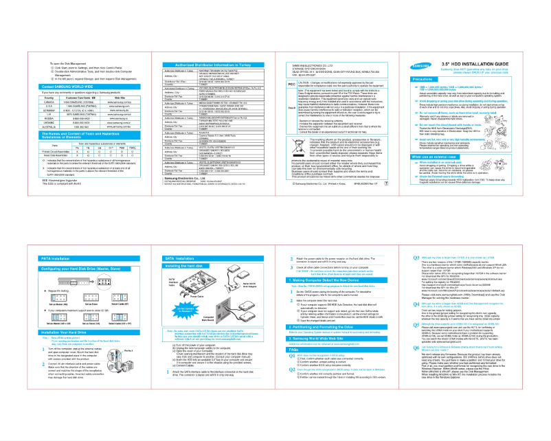 Page 1 de la notice Manuel utilisateur Samsung HE103SJ