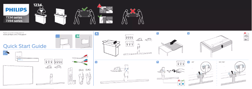 First page image of the manual for 43PUS7394