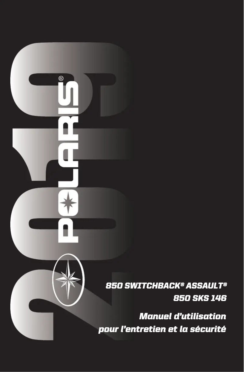 Image de la première page du manuel de l'appareil 850 Switchback Assault 144 (2019)