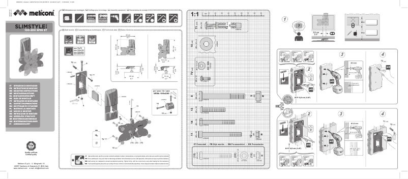 Page 1 de la notice Manuel utilisateur Meliconi Slimstyle Plus 100-200 SPIN ST