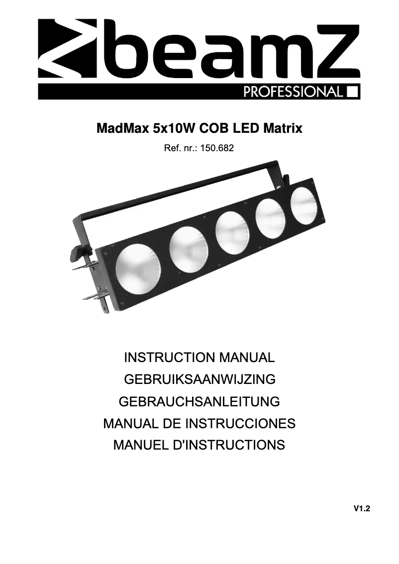 Page n°1 - Manuel utilisateur BeamZ MadMax Matrice 150.682
