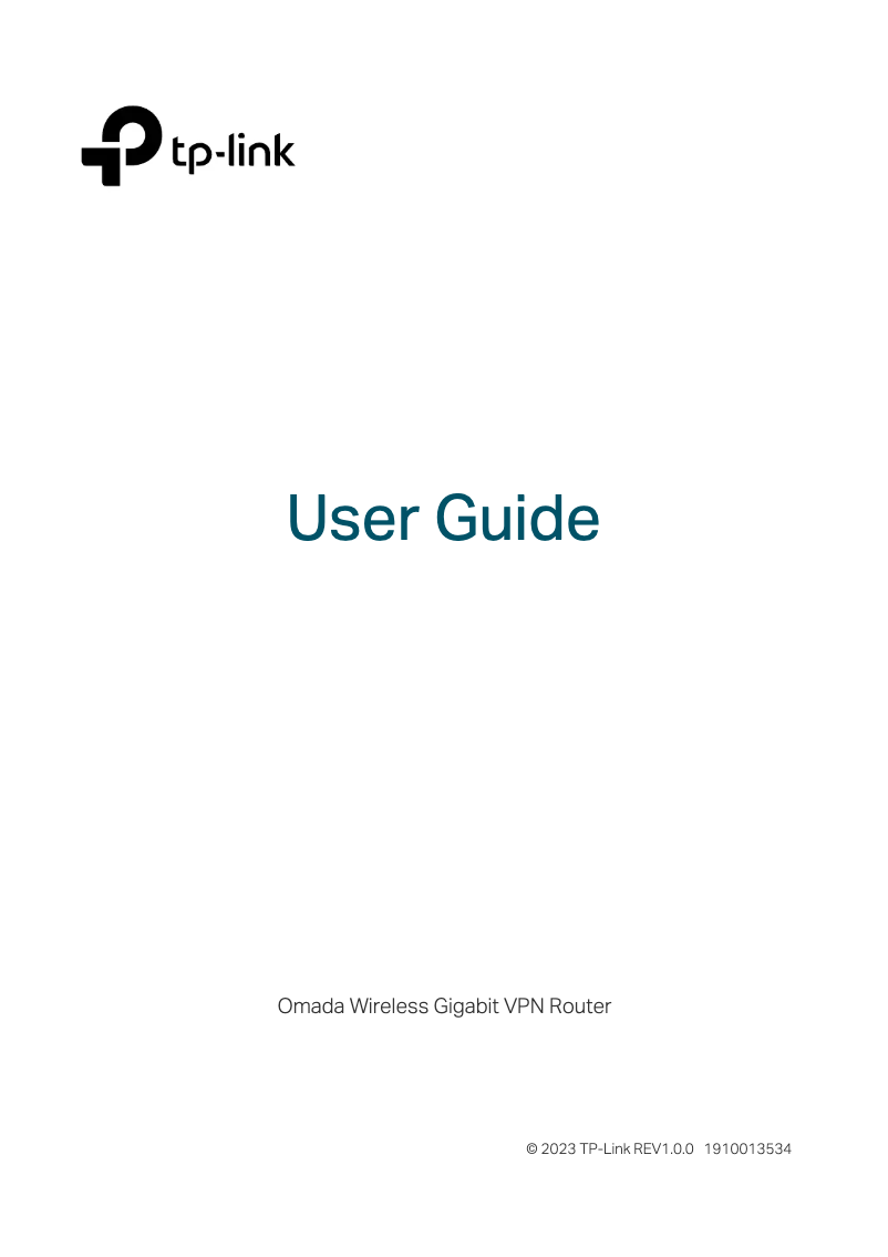 Page n°1 - Manuel utilisateur TP-Link ER706W-4G